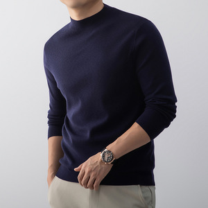 Suéter Masculino de Tricô Quente para Outono/Inverno, Gola Alta, Estilo Old Money, Camisa Base de Manga Longa, Moda de Alta Qualidade - Product Image 4