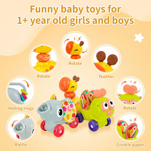 Novedades 2026: Carro de Empuje para Bebés, Juguetes Sensoriales Montessori con Forma de Animales Pequeños para Bebés de 0 a 12 <span class=keywords><strong>Meses</strong></span> con Sonajero, Mordedor y Rotación - Product Image 2