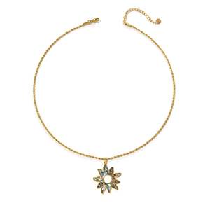 Fashion Pendant Necklace Gold Plated Stainless Steel Sun Shape Charm Choker Jewelry - Product Image 1