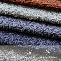 Tissu bouclé Teddy de haute qualité, tissé, teint en fil, respirant, lourd, pour la décoration intérieure et l'ameublement
