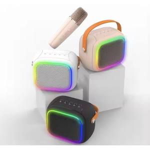 <span class=keywords><strong>Mini</strong></span> Karaoke portátil al aire libre cantando familia Ktv luces Led inteligentes altavoz de Audio de diente azul caja de fiesta con micrófono inalámbrico - Product Image 1