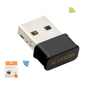 בסיטונאות 1200mbps usb wifi רשת כרטיס-BAJEAL AC 1200Mbps מיני USB Wifi מתאם רשת להקה כפולה כרטיס 5GHz 2.4Ghz 802.11AC Wifi אנטנת Dongle adapte