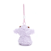 Porte-clés en peluche Mouton endormi Kawaii, breloque de sac en agneau doux et moelleux, animal en peluche avec coton PP