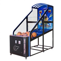 Machine de basket électronique à monnayeur pour centre de divertissement intérieur, machine de jeu d'arcade de basket de rue, direct usine