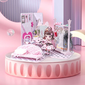 KNOWME <span class=keywords><strong>Puzzle</strong></span> 3D Educativo Fai-da-Te per Bambini, Casa delle Bambole in Legno con Stanza della Principessa e Figurine IP - Product Image 2
