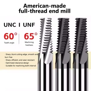 Dao phay ren phủ lớp cứng Carbide Tungsten toàn phần, phiên bản Mỹ, UNC 10mm HRC58, dùng cho máy phay <span class=keywords><strong>CNC</strong></span>, phay đồng nhôm - Product Image 3