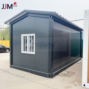 Casa contenitore modulare prefabbricata nera di lusso della fabbrica di JJM con il tetto a falda per gli <span class=keywords><strong>hotel</strong></span> del campo della Guest House o la nuova progettazione della Villa - Product Image 6