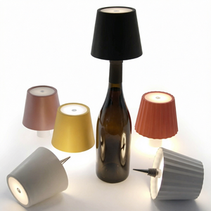 Lampe de table moderne en forme de bouteille de vin, sans fil, LED, commande tactile, réglable, flexible, pour bar, café, chambre à coucher - Product Image 1