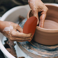 Ensemble d'outils de poterie Bview Art 9 pièces avec 12 embouts de sculpture interchangeables - Kit de gravure de détails avec raclette en silicone pour la céramique DIY