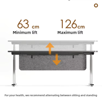 Bureau de direction moderne intelligent réglable en hauteur, simple et pour les gestionnaires et les patrons