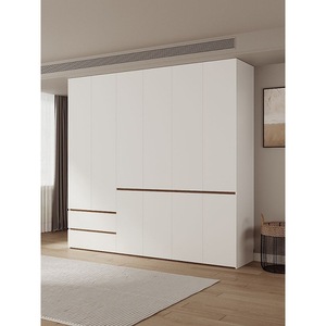 Armario <span class=keywords><strong>de</strong></span> Dormitorio Moderno y Sencillo <span class=keywords><strong>de</strong></span> Madera Maciza y Aglomerado con 4 Estantes y Cajones para Muebles <span class=keywords><strong>de</strong></span> Sala <span class=keywords><strong>de</strong></span> Estar - Product Image 1