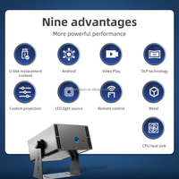 Autres équipements publicitaires : Projecteur de logo Gobo vidéo intelligent avec animation dynamique, zoom et projection d'images pour ascenseurs