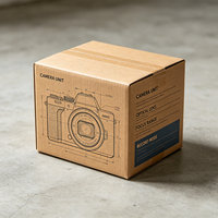 Carton d'expédition en carton ondulé robuste imprimé numériquement sur mesure, production en 72h, pour appareils photo, marchandises fragiles, boîte d'expédition pour la vente au détail