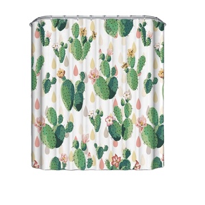 Rideaux de <span class=keywords><strong>douche</strong></span> imprimés sur mesure en tissu polyester imperméable pour la salle de bain - Product Image 3