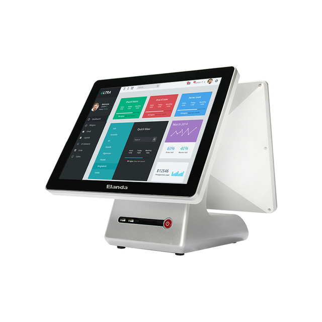 15 Inch Windows System All in One Touch Screen POS System Cash Register Magnetic Swipe Card Reader POS Machine