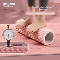 Rodillo de Espuma Compacto de Plástico de Alta Densidad de 33cm/45cm, Juego de 2 Piezas, para Fitness, Masajes, Ejercicios de Espalda, Yoga, Pilates, Gimnasio, Estiramiento de Pantorrillas