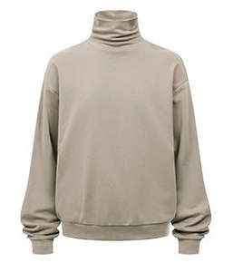 Sudadera de Algodón Holgada <span class=keywords><strong>con</strong></span> Cuello Alto <span class=keywords><strong>y</strong></span> Logotipo Personalizado para Hombre, de Manga Larga, Color Sólido, Hombros Caídos, Transpirable, 305 g/m² - Product Image 4