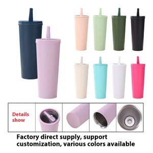 Portable 304 tasse à eau en acier inoxydable transfrontalier nouveau bureau pliant Tube d'aspiration grande taille vide thermique voiture nouvelle boisson - Product Image 2