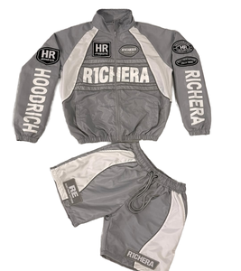 Ensemble de survêtement unisexe personnalisé avec logo, coupe-vent deux pièces en polyester/nylon, fermeture éclair, pour l'hiver - Product Image 1