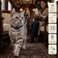 Traceur GPS pour animaux de compagnie G58 Haute précision, faible consommation d'énergie, longue durée de vie de la batterie, résistant à l'eau et à la poussière, historique des trajets
