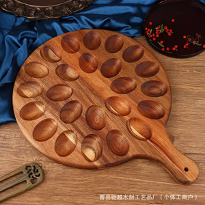 Wooden Egg <b>Storage</b> <b>Tray</b> 20 Compartments Solid Wood Kitchen Egg Holder Display <b>Tray</b> - Product Image 4