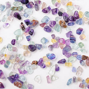 Groothandel natuurlijke kristallen kwarts geneeskrachtige steenchips grindstenen met gaten voor armbanden sieraden cadeaus - Product Image 3