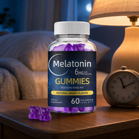 Gommes à la mélatonine 6 mg, saveur naturelle de baies, aide au sommeil nocturne, complément alimentaire, soutien au sommeil profond, gommes pour adultes, OEM ODM