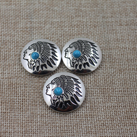 Kancing Kulit dan Dompet Turquoise India Berkualitas Tinggi Buatan Pabrik