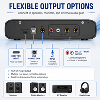 Carte son USB EM-02, interface audio, studio d'enregistrement 2 entrées 2 sorties avec alimentation 48V pour ordinateur et chant