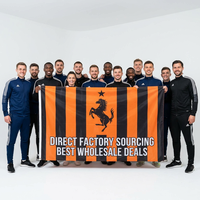 Bannières personnalisées pour jours de match, impression par sublimation, résistantes aux intempéries pour course de marathon, usine source, polyester tricoté Y