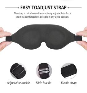 Personnalisé en gros nuit <span class=keywords><strong>sommeil</strong></span> masque pour les yeux 3D <span class=keywords><strong>sommeil</strong></span> bandeau pour hommes femmes 100% Blackout cils Extension masques de <span class=keywords><strong>sommeil</strong></span> - Product Image 3