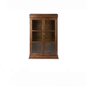 Muebles Modernos para el Hogar al por Mayor, Librería de Madera de Teca Africana/Alcanfor con 2 Puertas de Vidrio para Sala de Estar u Hotel - Product Image 3