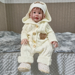 Set Tutina in Maglia per Neonati Stile Europeo-Americano Autunnale in Puro Cotone Unisex Vendita all'Ingrosso/OEM - Product Image 3