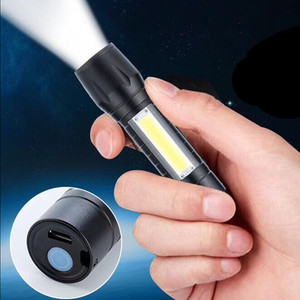 Mini linterna LED portátil, recargable por USB, 400mAh, luz blanca, antorcha de emergencia para senderismo al aire libre - Product Image 1