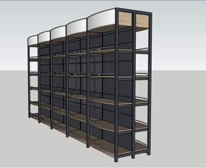 גונדולה מדפי חנות מדפי תצוגת עומד - Product Image 2