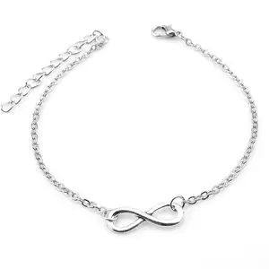 Bracelet de cheville avec breloque, chaîne à breloque, en argent, plaqué or 18k, 1 pièce, tendance, pour femmes, offre spéciale