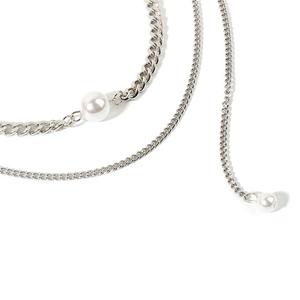 Trendz nueva borla multi capa collar de cadena con perlas gargantilla collar - Product Image 3
