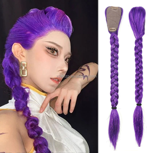 Perruque synthétique <span class=keywords><strong>de</strong></span> cosplay <span class=keywords><strong>de</strong></span> 24 pouces, <span class=keywords><strong>queue</strong></span> <span class=keywords><strong>de</strong></span> <span class=keywords><strong>cheval</strong></span> Skpop violette, rouge clair, violet foncé, bouche <span class=keywords><strong>de</strong></span> tigre, paillettes, clip à cheveux, <span class=keywords><strong>queue</strong></span> <span class=keywords><strong>de</strong></span> <span class=keywords><strong>cheval</strong></span> - Product Image 1
