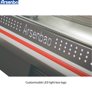 Arsenbo yeni stil paslanmaz çelik soğutma ekran Deli açık <span class=keywords><strong>Chiller</strong></span> et vitrin