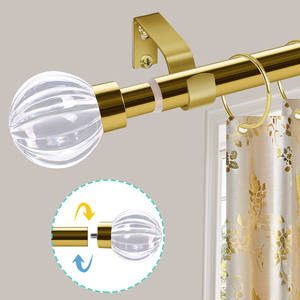 Tringle à <span class=keywords><strong>rideau</strong></span> de <span class=keywords><strong>douche</strong></span> portable de luxe style Art Déco en fer léger, longue <span class=keywords><strong>barre</strong></span> de <span class=keywords><strong>rideau</strong></span> pour fenêtre extérieure, accessoires de tringles et rails - Product Image 5