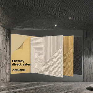 Panneau acoustique carré moderne en fibre de polyester, NRC élevé 0.9, ignifuge, écologique, pour studio, salle de sport, hôtel, appartement, design 3D - Product Image 3