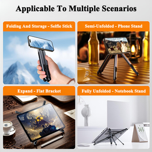 Custom Aerospace Grade Aluminum Alloy Magnetic Foldable <strong>Laptop</strong> Phone Tablet Stand, Portable Multi-function Lazy Arm <strong>Holder</strong> - Product Image 4