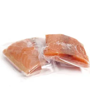 Bariyer dondurulmuş kalamar ton balığı somon karınları ambalaj poşetleri vakum gıda sınıfı balık ambalajı için