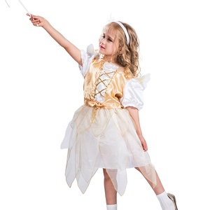 A buon mercato promozionale in poliestere abiti da principessa per bambini elfo della giungla vestito con ala e copricapo - Product Image 2