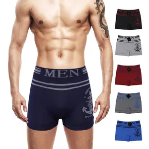 Ready to ship Men's seamless polyester panties underwear boxers lightweight mid waist boxer briefs MEN K0041