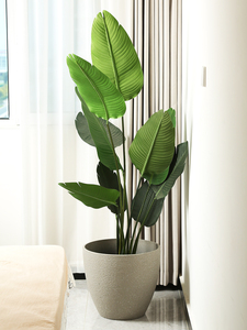 Ventes en gros de grands pots à plantes en résine ressemblant à des pierres, pots à fleurs en plastique minimalistes, décorations de jardin d'extérieur, pots à plantes - Product Image 3
