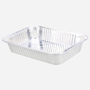 일회용 테이크아웃 포일 핫팟 팬 직사각형 알루미늄 호일 뚜껑 포함 식품 용기 - Product Image 2