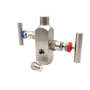 เครื่องวัดความดันหลายพอร์ต GV สแตนเลส, เครื่องวัดความดันการส่งสัญญาณตัวอย่างสามทางวาล์วเครื่องมือราก - Product Image 4