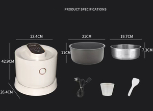 Cuiseur à <span class=keywords><strong>riz</strong></span> électrique 3L avec pot intérieur en acier Cuisine saine multifonctionnelle pour la cuisine Dessugar <span class=keywords><strong>Type</strong></span> de tambour polyvalent - Product Image 5