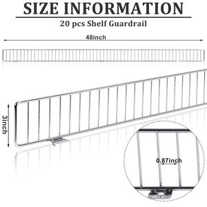 חוט גדר תיל מגן רכבת רשת תליית מדף עם חוצץ עבור מכולת חנות סופרמרקט מדפים - Product Image 5